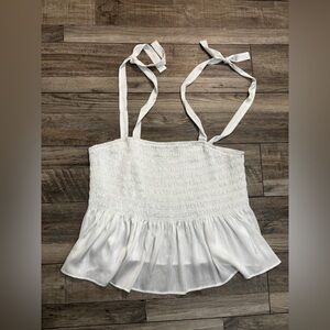 Arula Smocked Satin Top with Tie Straps size 2X